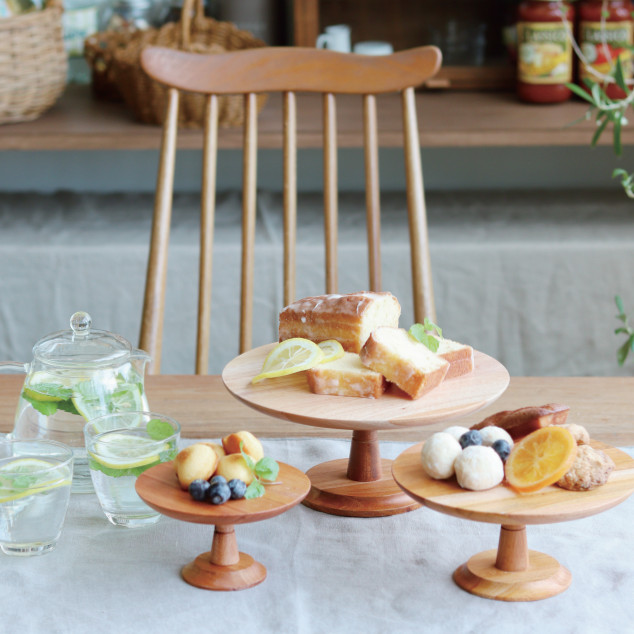 木の食器 ケーキスタンド