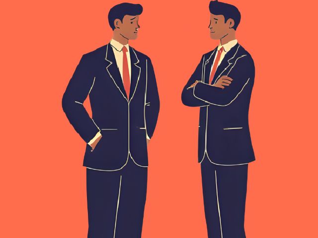 姿勢がいい、男性、人、印象