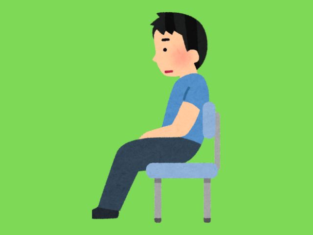 姿勢が悪い、損