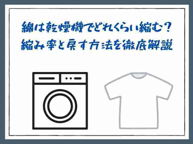 綿,乾燥機,どれくらい縮む,縮み率,戻す方法,解説