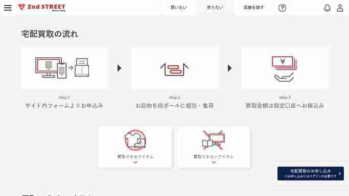 セカンドストリート,宅配買取
