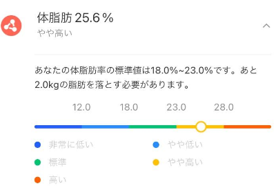 体脂肪のグラフ