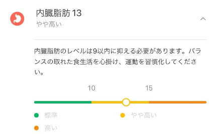 内臓脂肪のグラフ