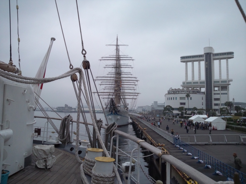 日本丸と海王丸が名古屋港に来てるよ。