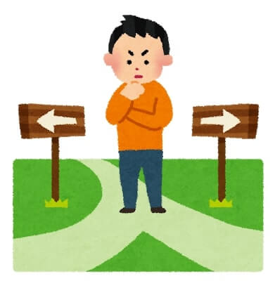 迷う人