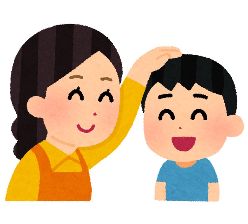 子供を褒める親
