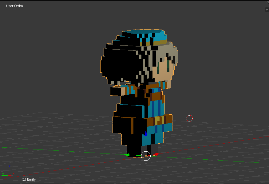 MagicaVoxel→Blender→Unityでボクセルモデルを動かす③ 裏鍵.dump