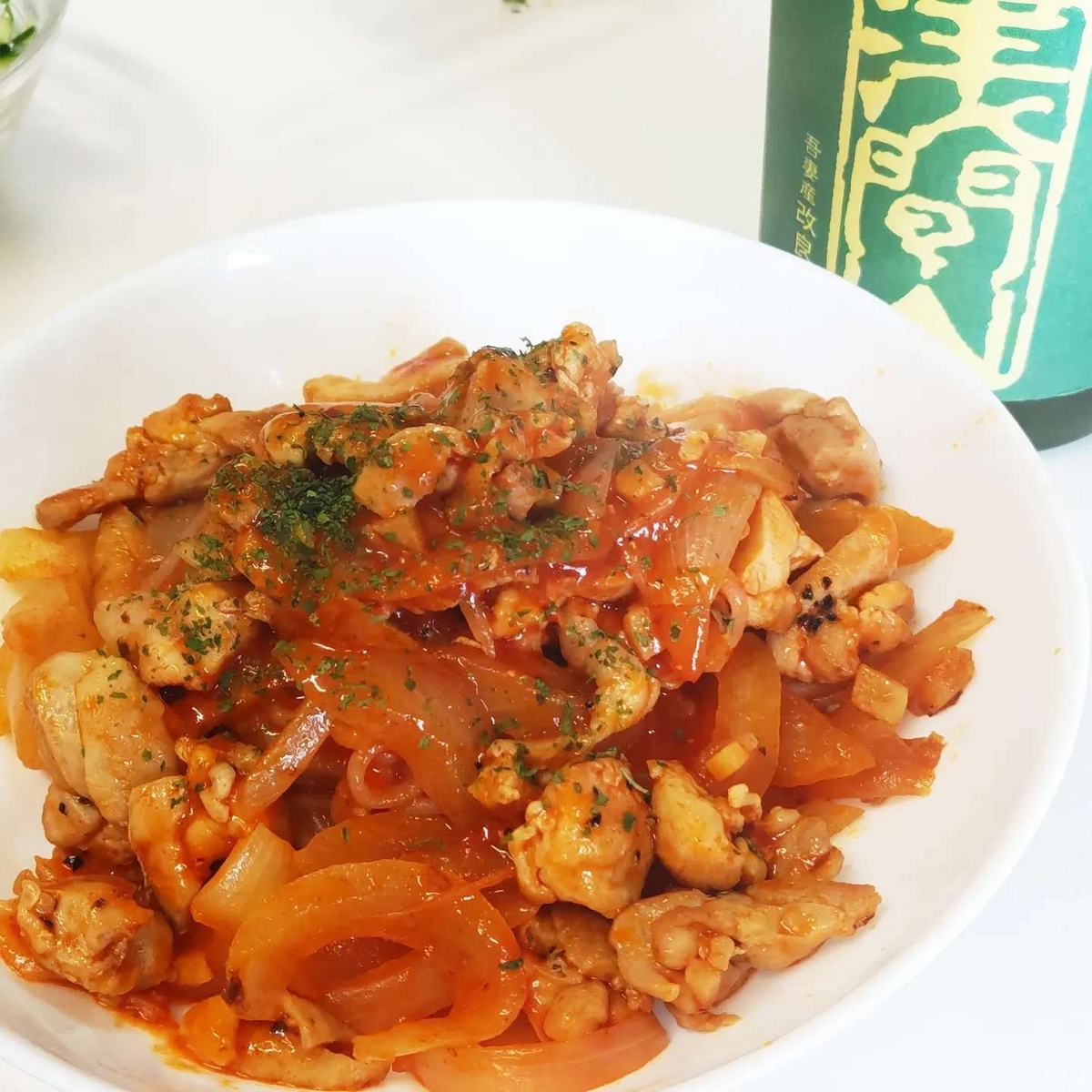 ガリバタトマチキしらたきパスタ