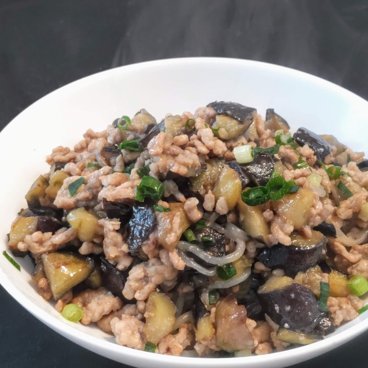 ナスと豚ひき肉の甘味噌しらたき