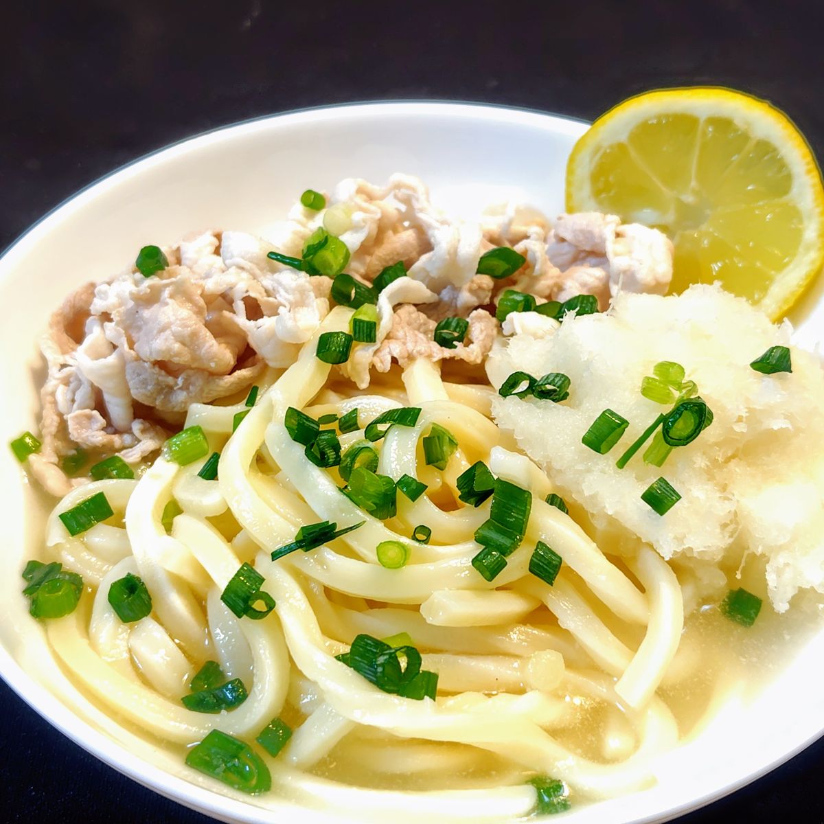 塩豚レモンの簡単シャンタン冷やしうどん