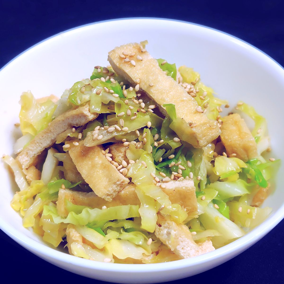 キャベツと揚げの20秒煮びたし