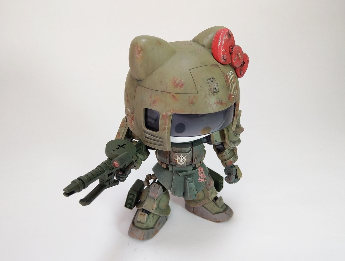 ハローキティザク2 制作完成 SDクロスシルエット hello kitty Zaku II