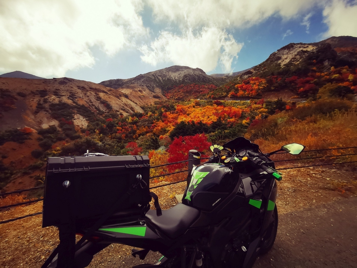 ショウエイZ8シェイクダウン＆磐梯吾妻スカイラインの紅葉をみにいこう