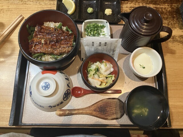 うなぎ屋たむろ 本丸 春日井店　わさび菜まぶしの膳