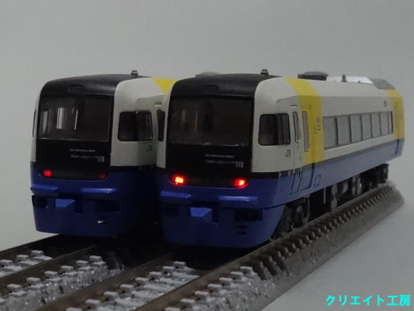 マイクロエース_A2591_201系オレンジ西日本更新車８両_ライトLED交換 マイクロ車両のヘッドライトを電球色に！ - ビスタ模型鉄道