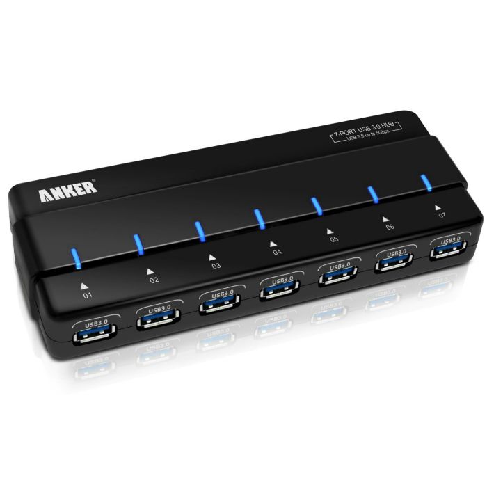 Anker USB 3.0 ハブ 7ポート (電源アダプター・USB 3.0 ケーブル付) Anker USB 3.0 ハブ 7ポート (電源アダプター・USB 3.0 ケーブル付)