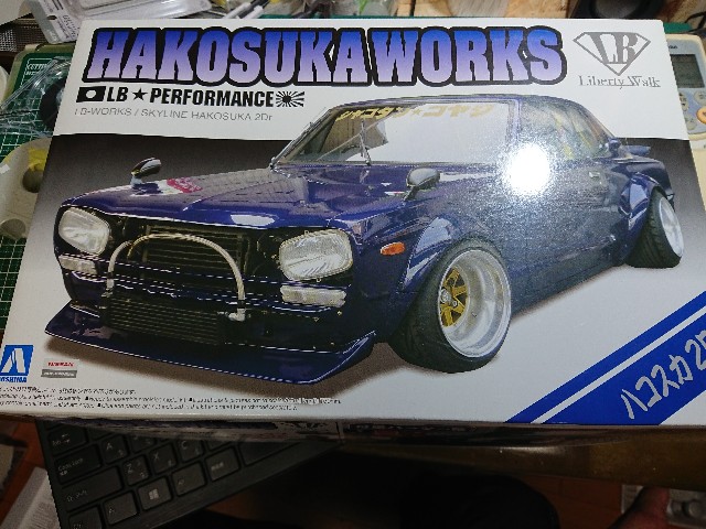 lb ハコスカ バーチャロンカラーでカーモデル塗装 LBワークス ハコスカ