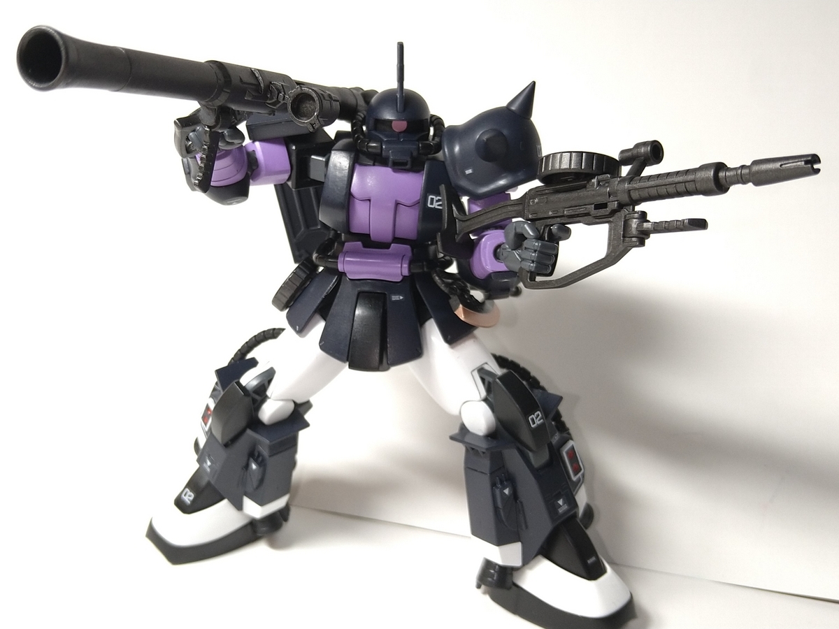 HGUC 1/144 黒い三連星ザク 筆塗り全塗装＆今回得たノウハウ - 淡墨