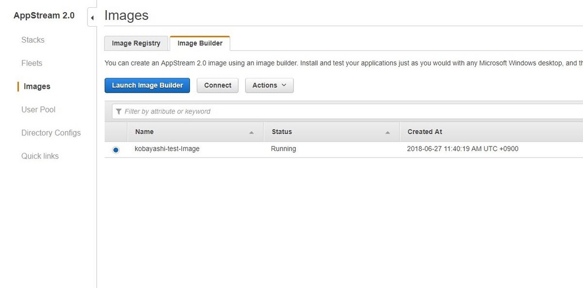 VPC・サブネット・セキュリティグループ 「Connect」を選択