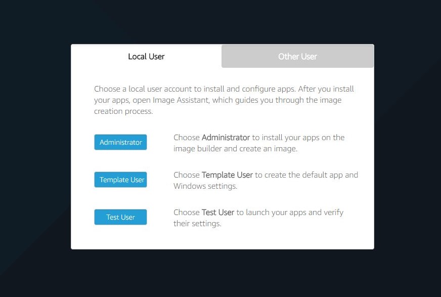 ユーザーは「Administrator」