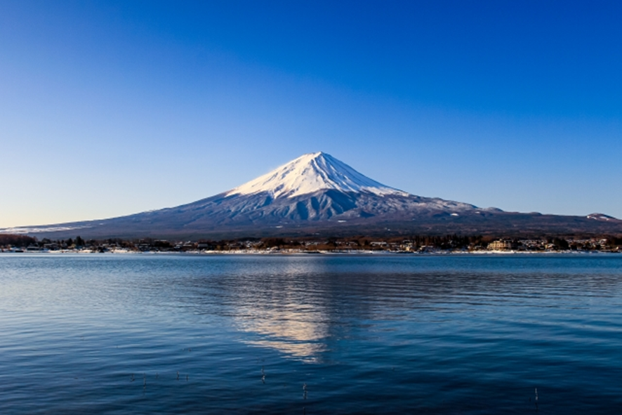富士山と湖