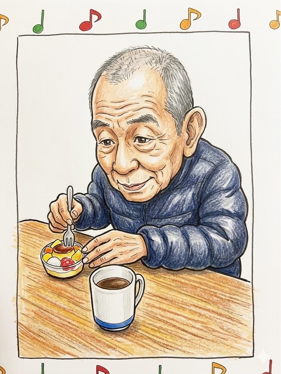 グループホームにいる男性のイラスト