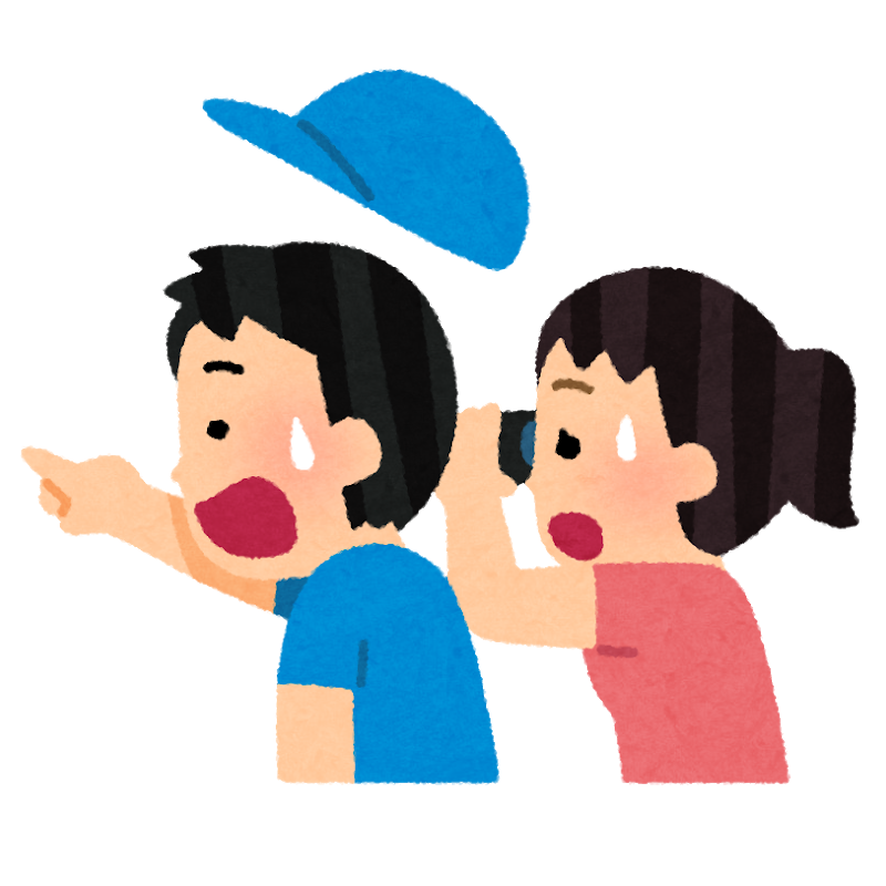 スイーツを発見する子供