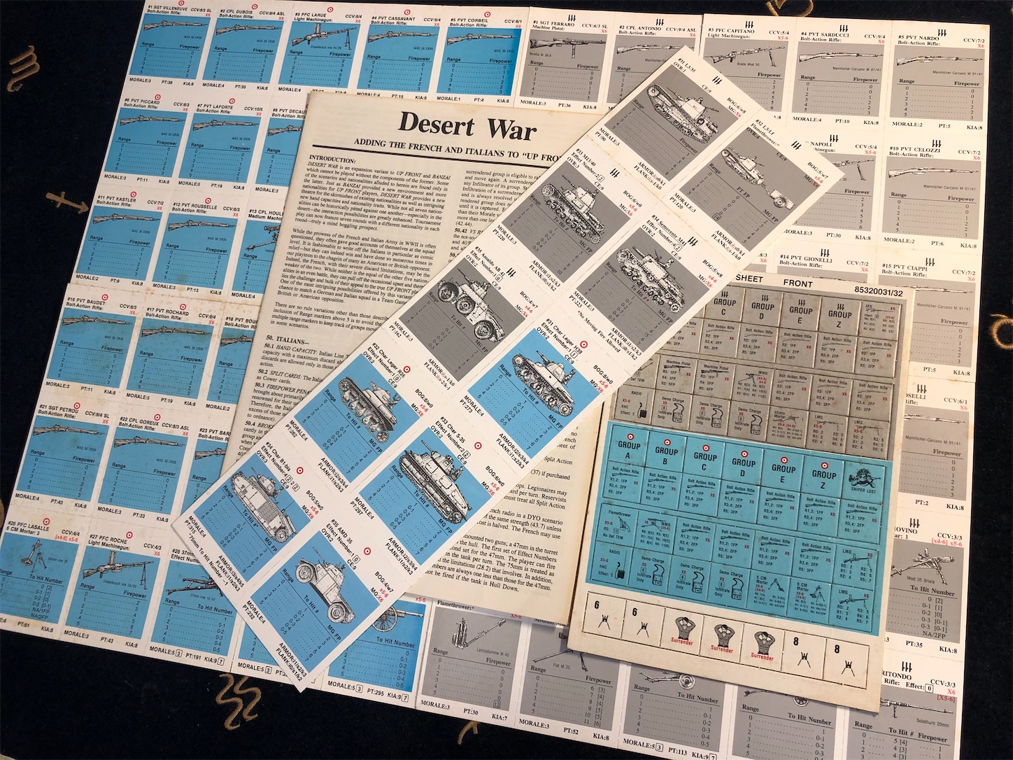 Avalon Hill「Up Front」「Banzai」「Desert War」 - Wargaming