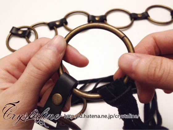 スチームパンクハーネスの作り方 リングベルト