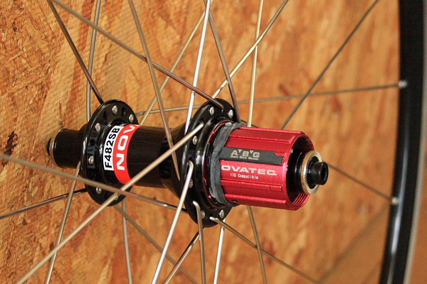 Rear hub Novatec F482SB-SL/AB-QR-A4ABG-11S, black, 24 holes