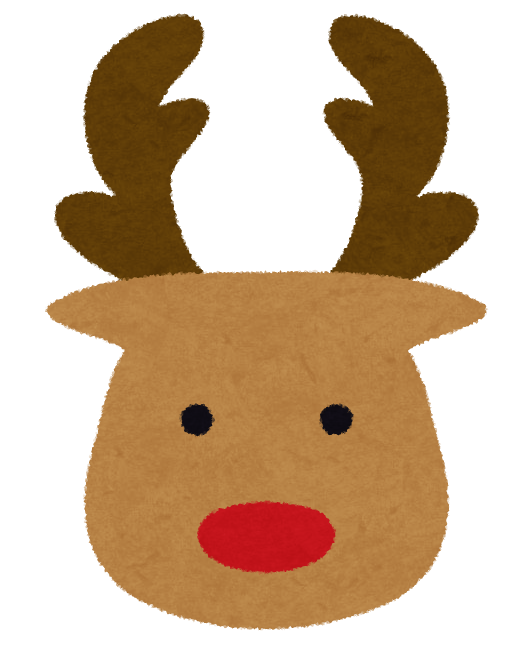 シンプルなトナカイのイラスト