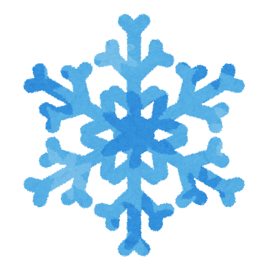 シンプルな雪の結晶のイラスト