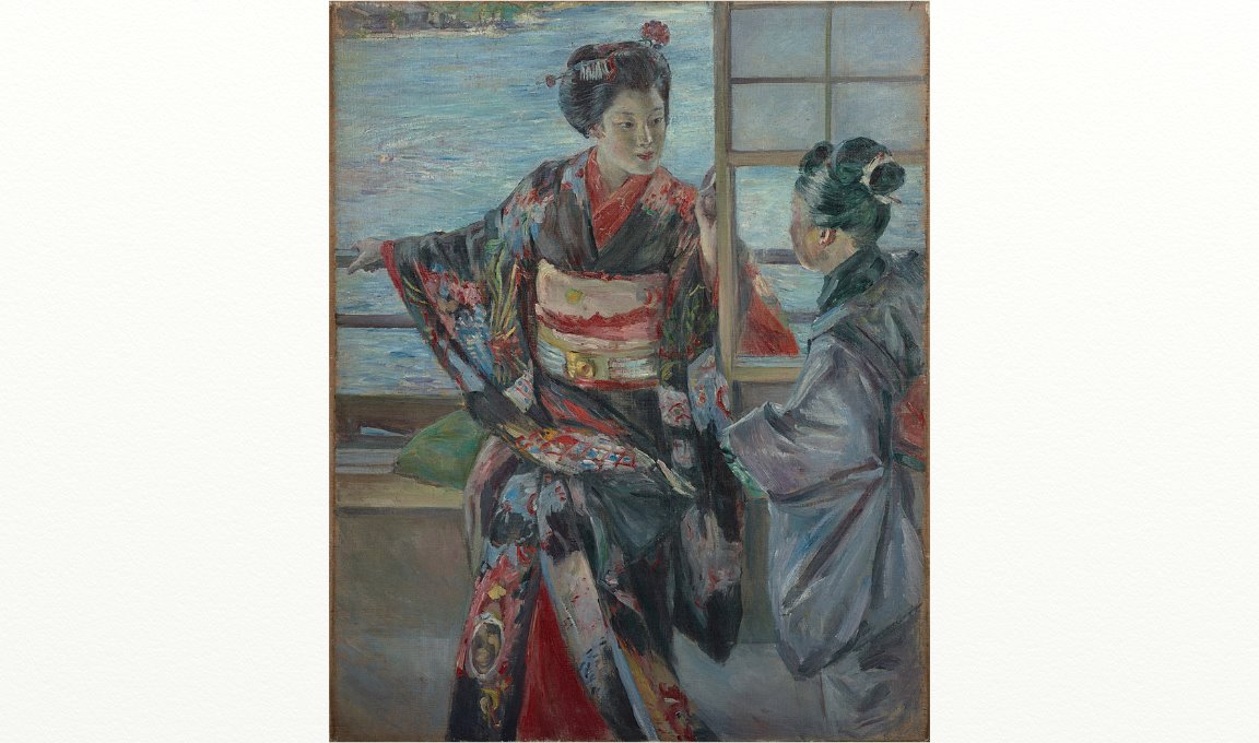 黒田清輝、【舞妓】、年代物・希少な画集画、新品高級額 額装付、状態良好 東京国立博物館 - コレクション コレクション一覧 名品