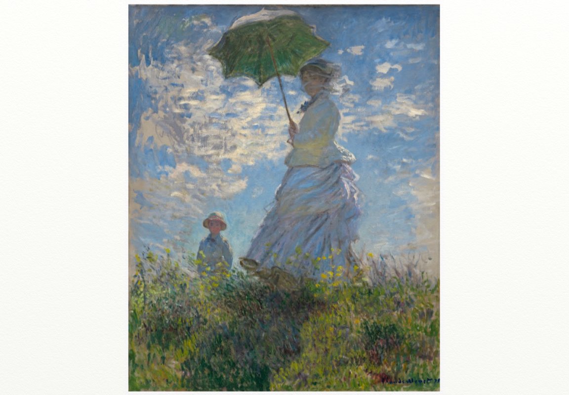 モネ 日傘をさす女 味わい深く 睡蓮 印象派名画絵画キーホルダー