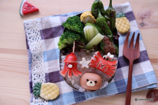 まんまるソーセージで作るあざらしくん お鼻の作り方がポイントです きょうのおべんとう