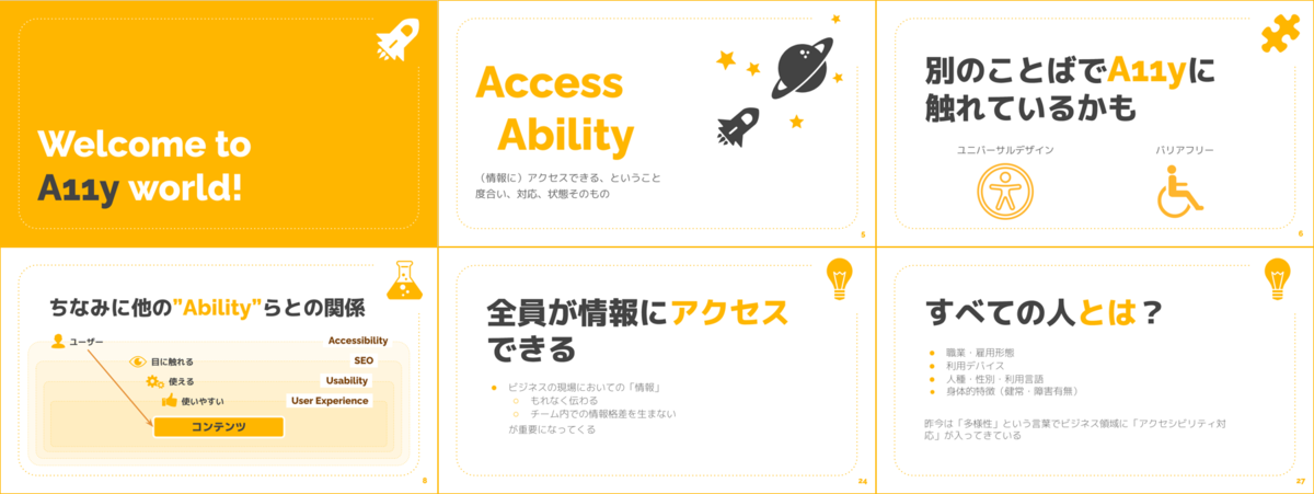 非クリエイティブ職向けに作ったプレゼン資料の一部抜粋キャプチャ