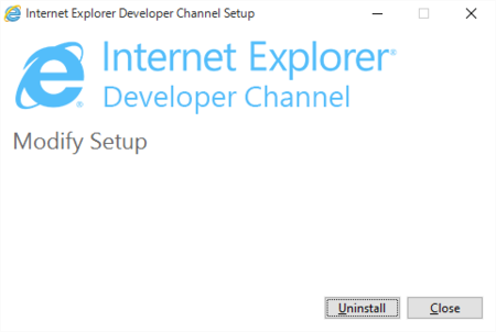 Internet Explorer Developer Channel Win10 移行の前に IE Dev Channel 版はアンインストールした方がよさげ - CX's Hatena Blog