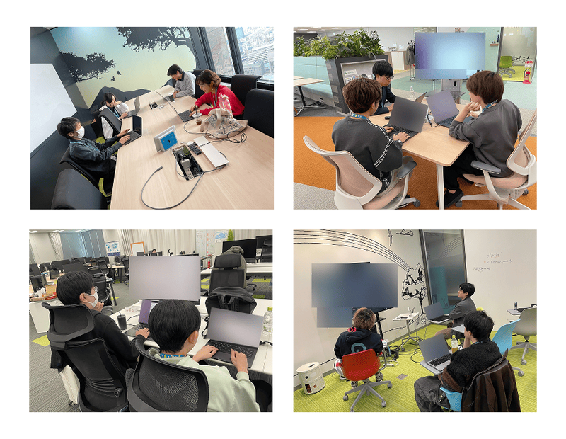 各チームが真剣に課題に取り組んでる様子