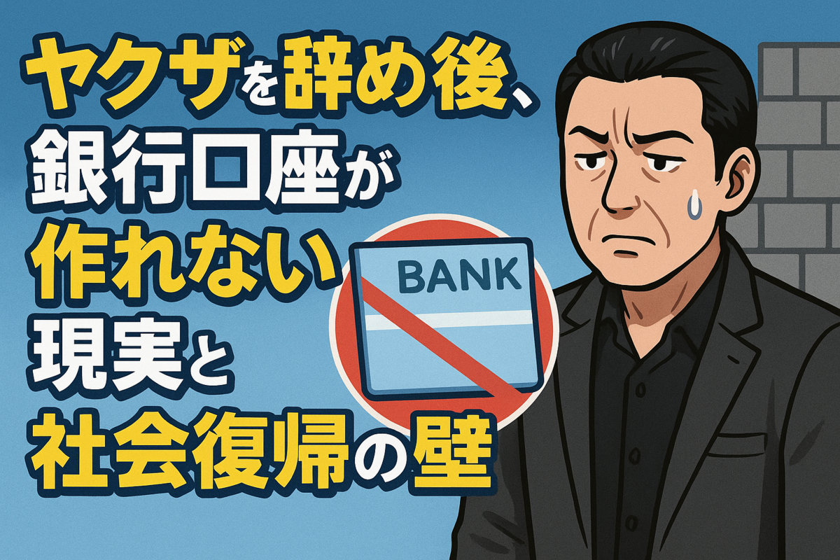 ヤクザを辞めた後、銀行口座が作れない現実と社会復帰の壁 - しょぼ輪
