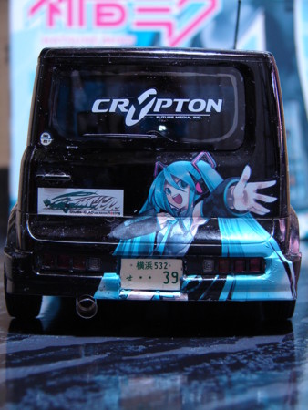 個別 自作初音ミク痛車プラモデル後面圖 の写真 画像 痛車模型 廃人寫眞館