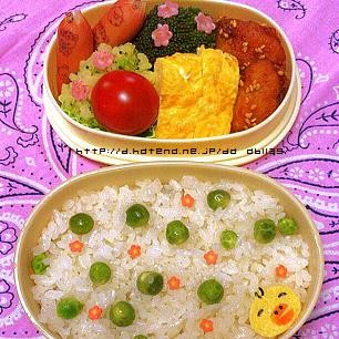 春、豆ご飯弁当