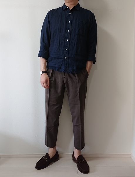 普段使いに丁度いい 無印良品のフレンチリネンシャツをご紹介します トラッドマンに憧れて