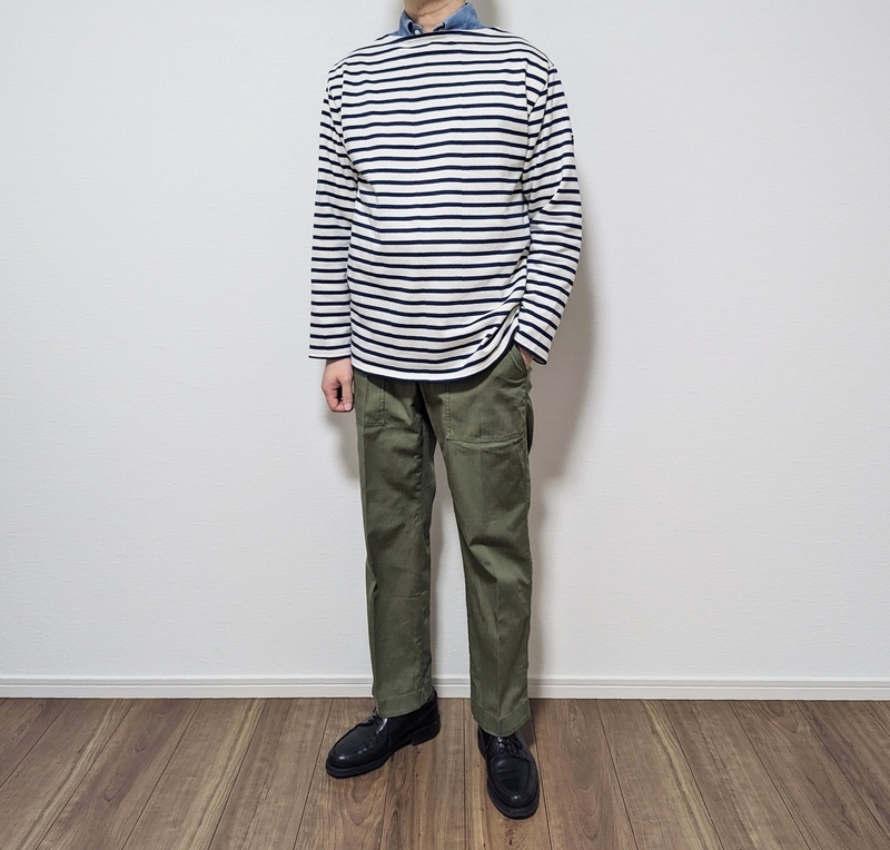 SAINT JAMES ウェッソン バスクシャツ 旧タグ 金枠 T6相当 SAINT JAMES ウェッソン バスクシャツ 旧タグ 金枠 T6相当
