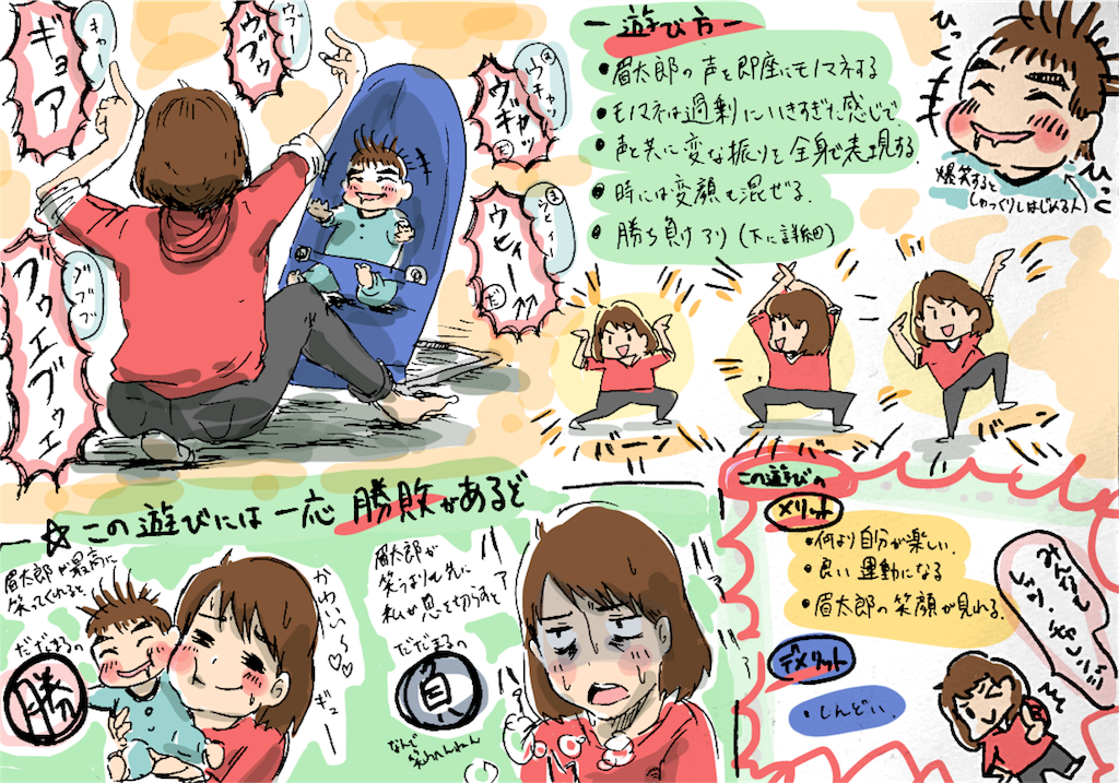 4ヶ月眉太郎との独特な遊び だだまる育児のほにゃららら
