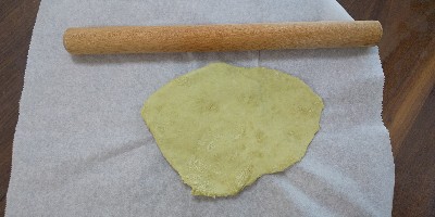 子どもと うどん作り＊お茶香る緑のうどん  