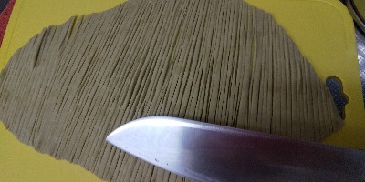 子どもと うどん作り＊お茶香る緑のうどん  