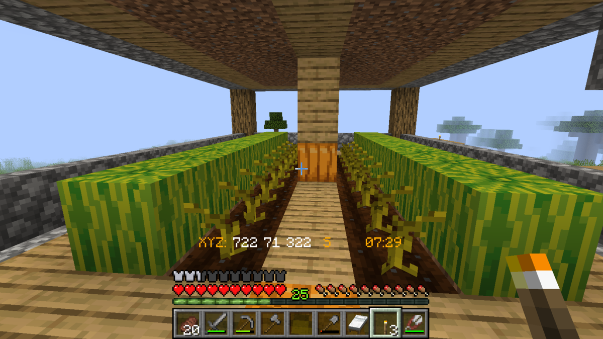 10 カボチャとスイカ畑タワーをつくる Minecraft Java版 ダイのマイクラ日記