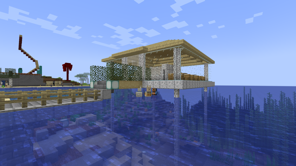 62 海上レストランの建築 Minecraft Java版 サバイバル ダイのマイクラ日記