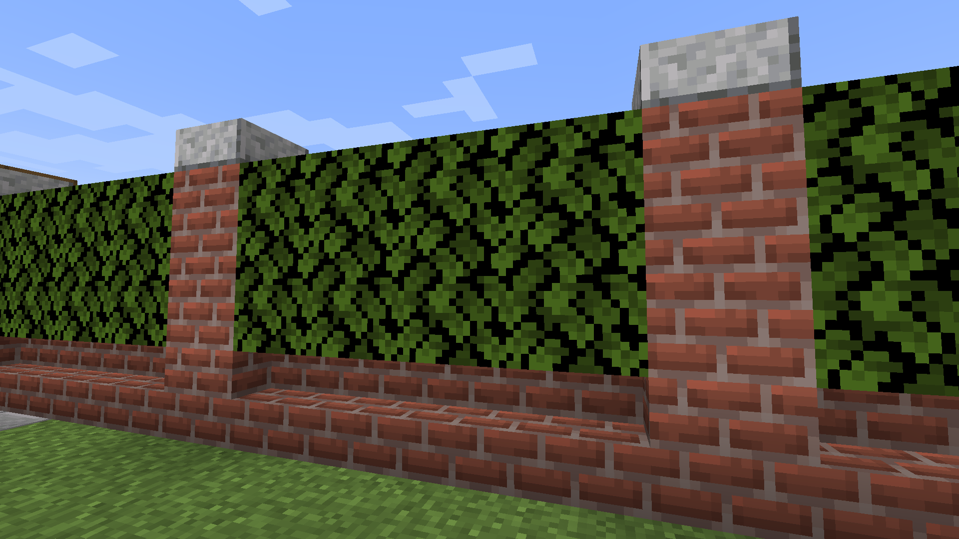 97 レンガブロックで 村の囲いと花壇を作る Minecraft Java版 サバイバル ダイのマイクラ日記