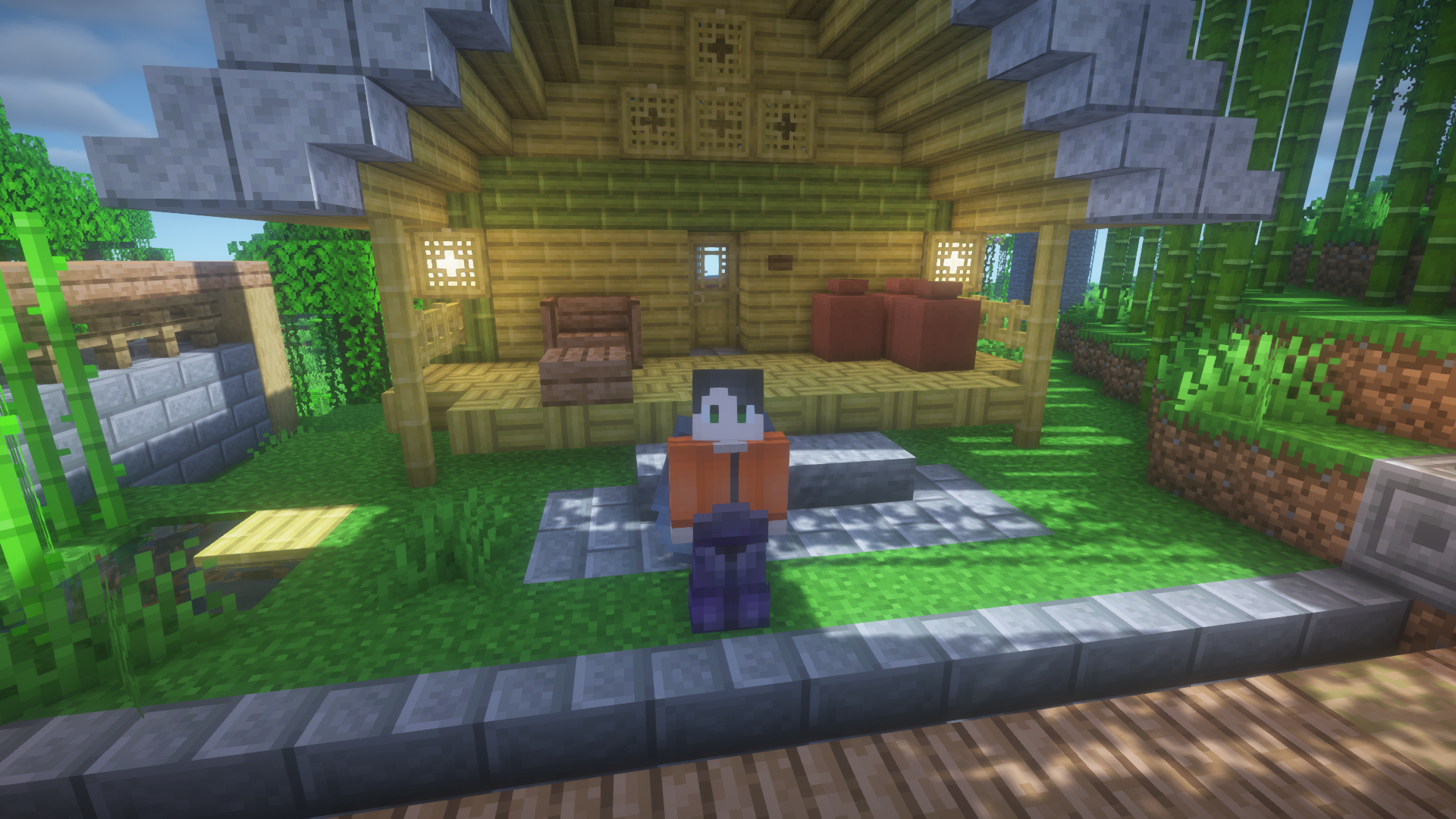 #131: 竹を使って家を作る【Minecraft Java版 サバイバル】 - ダイのマイクラ日記